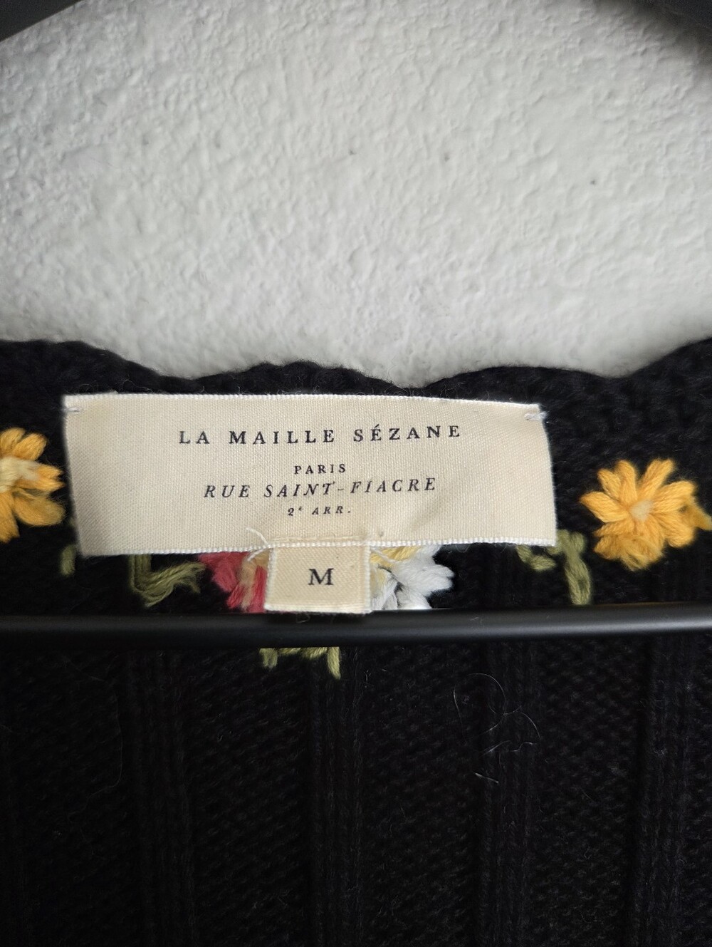 Sezane Ilena Cardigan in Black Multicolored size M - Picture 7 of 10